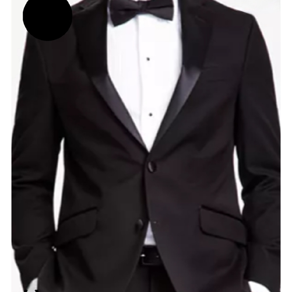 Kenneth Cole Reaction NWT Black Formal/Tuxedo Jacket w/Satin Lapel 42L or  36S